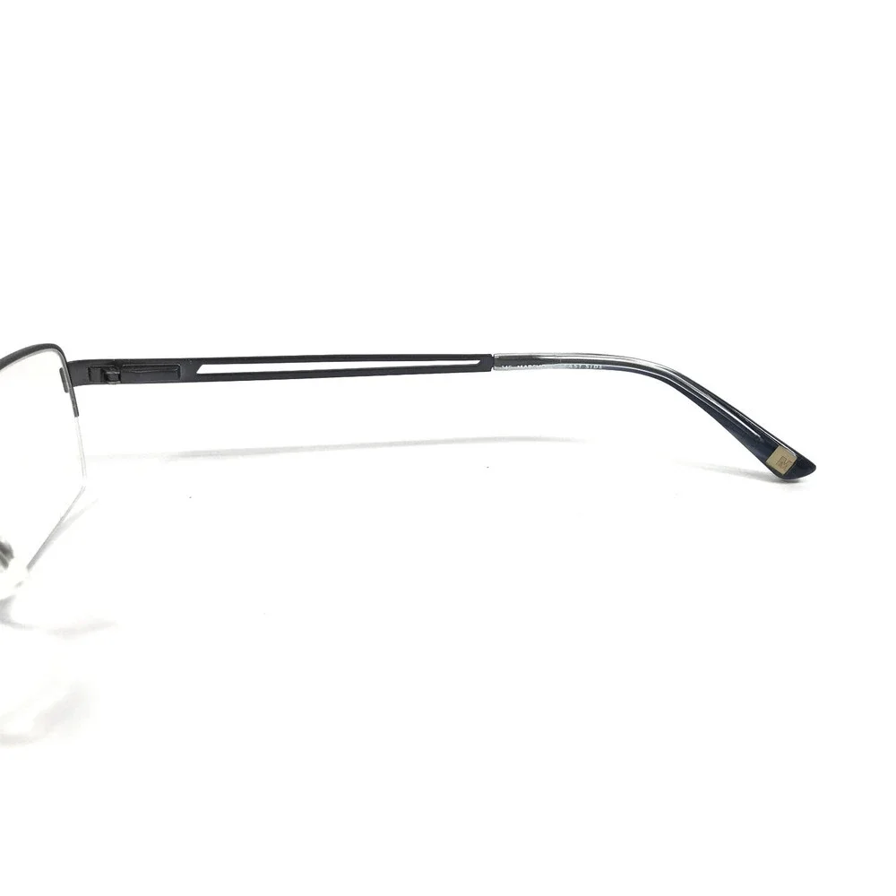 Marchon NYC Eyeglasses Frames PINE STREET 434 Blue Rectangle Half Rim 55-17-145